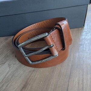 Garnet Hill Men's Tan Leather Belt